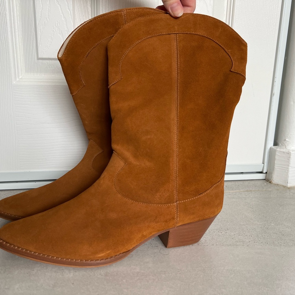 Tan Suede Western Boots - Freda Salvador Loretta Boots